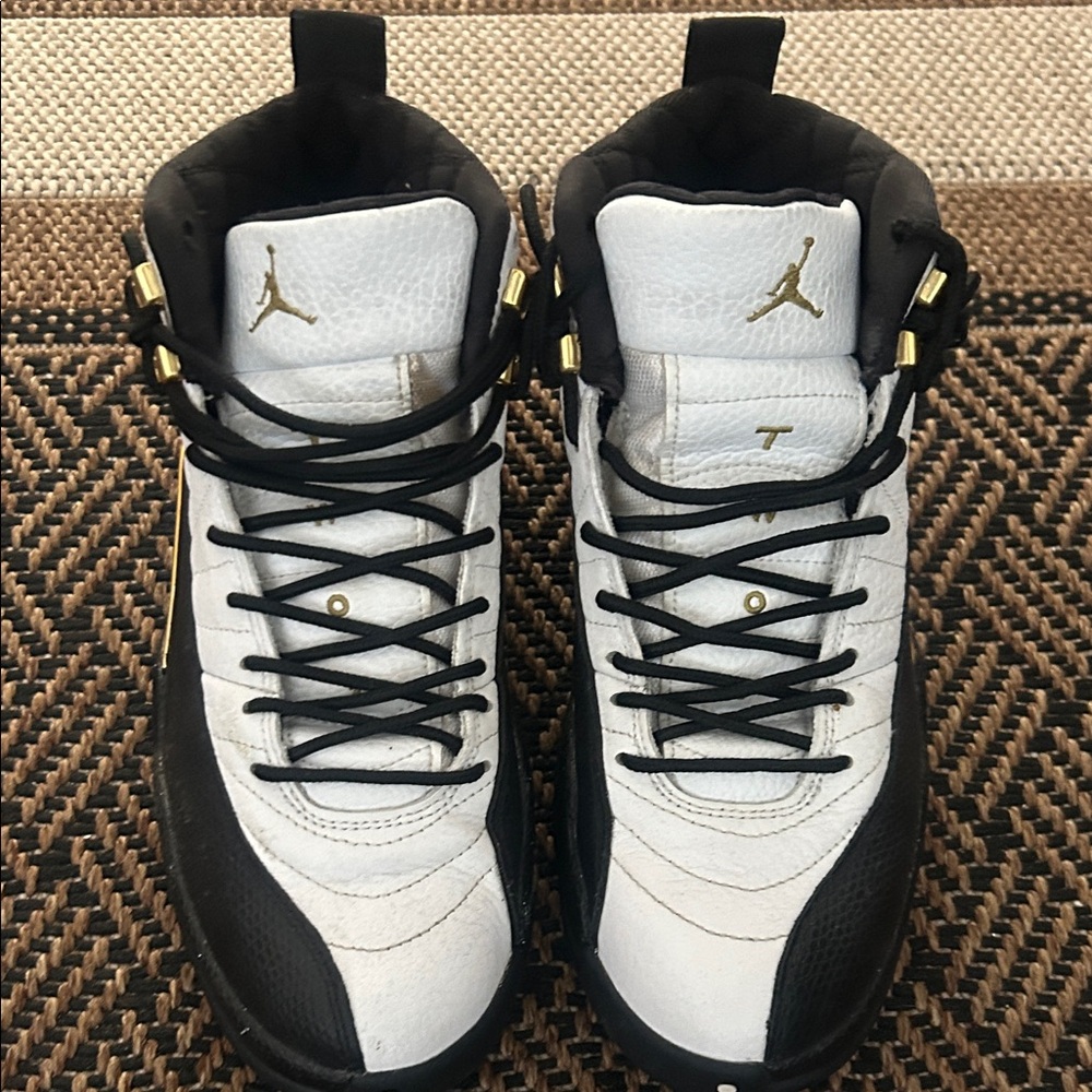 Jordan Black and White Sneakers with Gold Accents